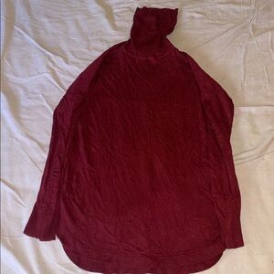 Pink Rose Maroon Knit turtle neck Sweater